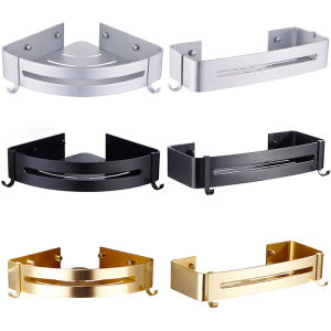 Baokemo Bathroom Storage Hardware Storage Rack Toilet Rack Wall Mounted Shower Shelf Free Punch Corner Rack Shelving Kitcheen Bathroom Accessories Feature: 【1】. This shelf is made of quality aluminum alloy with corrosion-resistant surface. It is suita