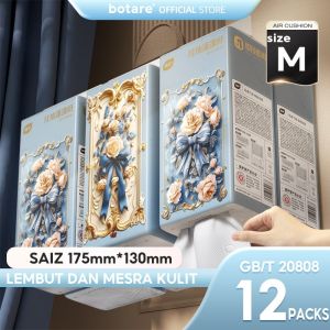 【12 Packs】Botare Tissues 540 Sheets soft household facial tissues M type 130*175 mm three layers Flower Language series