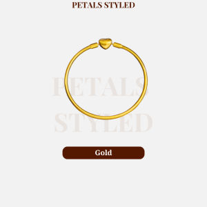 【PETALS_STYLE】Titanium Love Shape Charm Bangle