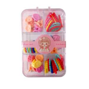 Set Ikat Rambut Karet rambut & Jepit Anak Cewe Mini Box