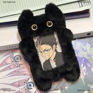 [COD] Springhooe 3 Inch Cute Cartoon Bear Rabbit Plush Photocard Holder Korea Idol Photo Holder Girl Cute Keychain ID Credit Protector Stationery