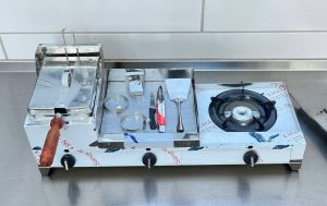 3in1 FRYER with BURGER GRIDDLE and STOVE