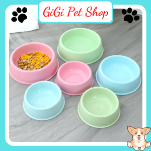 Chén bát đơn lúa mạch size S M L khay đựng thức ăn nước uống cho thú cưng mèo - GiGi Pet Shop