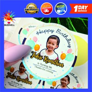 Sticker Ulang Tahun Stiker Label Ultah Anak Bulat Stiker Undangan Ulang Tahun ANAK