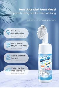 [SG SELLER] NEW Japan Shoe Cleaning Foam 200ml Stain Remover White Shoes Foam Cleaner Sneakers Cleaning Anti-stain Wash-Free 99.9% Anti-Bacterial Shoe Deodorizer