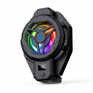 HESSIN 2 in 1 Mobile Phone Cooler Fast Cooling Back-Clip Mobile Phone Cooling Fan Radiator RGB Lights Phone Game Cooler Gaming