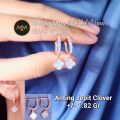 Anting jepit italy van cleef emas rosegold 750 kadar 17k. 