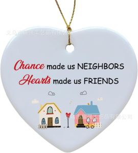 [COD] Hot-selling variety of Christmas ceramic pendants Christmas tags accessories with double-sided logo printing available in stock