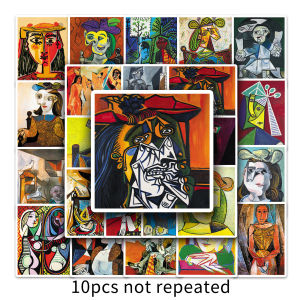 50 cái họa sĩ Tây Ban Nha Picasso bức tranh trừu tượng phong cách nghệ thuật Sticker di động chống nước miếng dán điện thoại thẩm mỹ