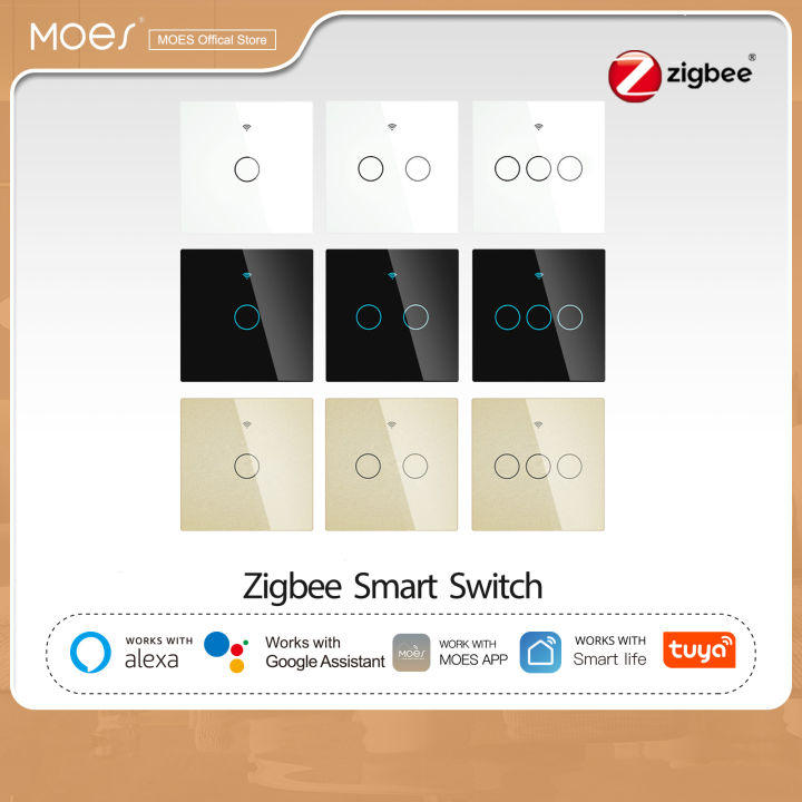 Moes ZigBee Wall Touch smart switch wireless With Neutral/No Neutral ...