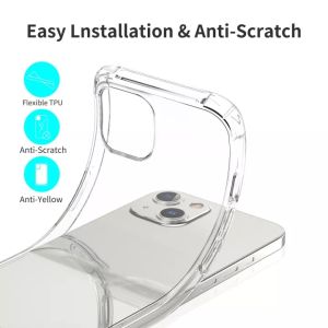 Light Slim Clear Phone Case For iPhone 15 Pro Max 15 15 Plus 15 Pro Shockproof Cover For iPhone 14 Plus 14 Pro Max 13 Pro Max 13 Pro 13 Mini Cases Transparent Cover Protective Casing