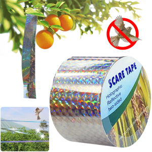 [Homeoolss] Băng ngăn chặn chim sân vườn ngoài trời 2.4cm x 50m hai mặt phản chiếu côn trùng và Thuốc đuổi chim