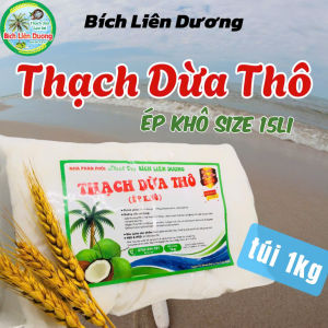 1KG THẠCH DỪA THÔ ÉP KHÔ SIZE 15LI TẶNG KÈM HƯƠNG_LOẠI TÚI 1KG