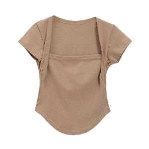 IOS SHOP ARCILLA BLOUSE CROPTOP KATUN STRETCH WANITA KOREAN STYLE