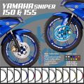 Yamaha Sniper 155 & 150 Mag Decals Sticker Front & Back Side By Side 4pcs (CHECKERED). 