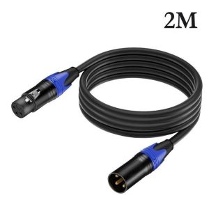 0.5/1/2M XLR Cable Male to Female 3Pin Audio Lines To Interconnection With Microphone Multimedia Sound Amp