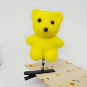 DENOSWIM Cute Plush Chick Hair Clip For Kids Childrens Toy Little Yellow Duck Hairpin Lovely Dog Kids Barrettes Funny Christmas Gift