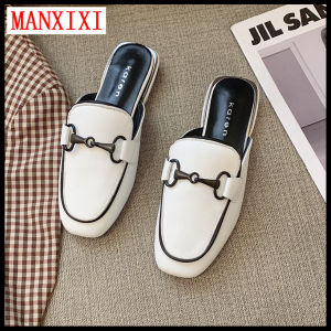 MANXIXI รองเท้าแตะแฟชั่นสำหรับผู้หญิงรองเท้าแตะส้นเตี้ยสวยงาม (ขนาด35-43)