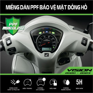 Miếng Dán PPF Bảo Vệ Mặt Đồng Hồ Xe VISION 2020 - 2024 | Chất Liệu Film PPF Trong...
