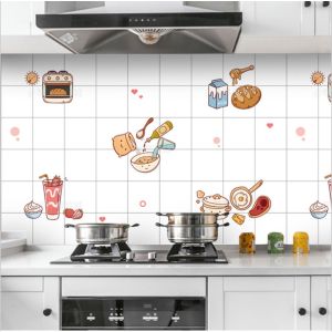 Wallpaper Dinding Dapur Anti Minyak Wall Sticker Kitchen Sheet 300x60CM Waterproof Aneka Motif