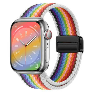 Khóa từ Dây đeo bện nylon cho Apple Watch 10 Band Ultra 2 49mm 46mm 42mm 44mm 40mm 45mm 41mm 38mm Vòng đeo tay thoáng khí iWatch series Ultra 10 9 8 7 SE2 6 5 4