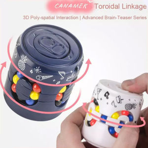 Coke can gyro flip magic cube rotating cube fingertip gyro decompression toy educational toy