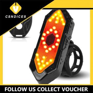 [Csndices] Rear Lamp Smart Bike Wireless Remote Turn Signal Lights Bicycle LED LED Easily Installation Personal Bicycle Parts