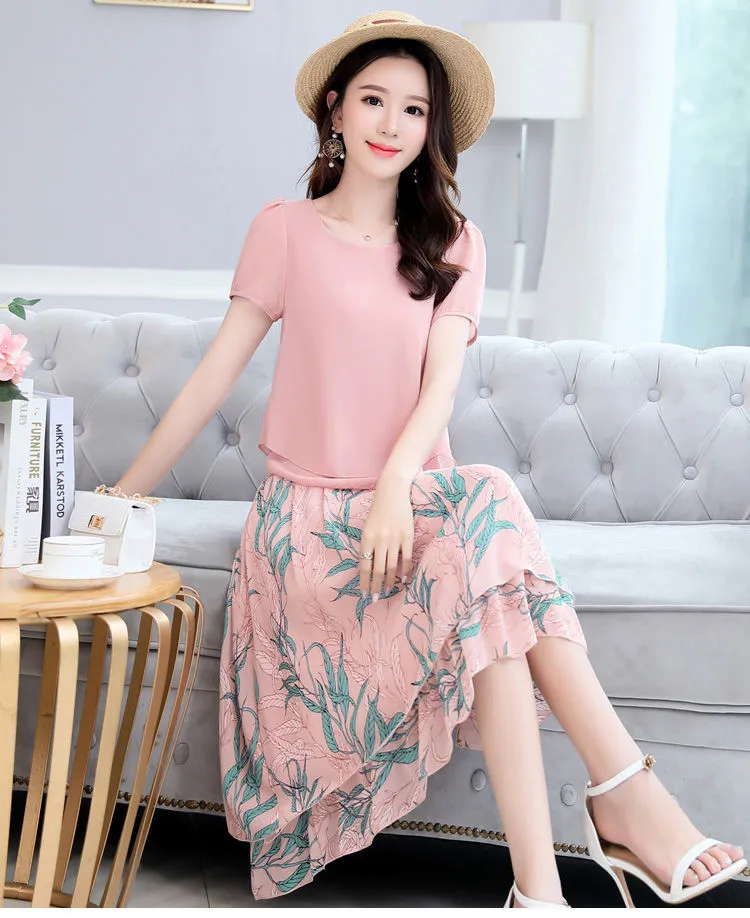 Chiffon skirt clearance suits