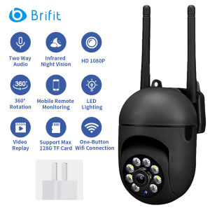 Brifit Wireless WIFI camera 360 ° rotating smart home monitoring camera dual -frequency 5G WIFI 1080p wireless camera real -time monitoring two -way call intelligent automatic tracking full -color infrared night vision indoor IP camera