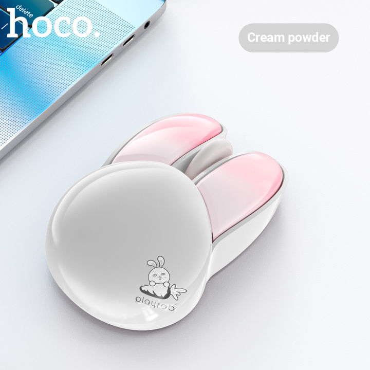 [24 Hours Ship]Hoco Macaron youth Color matching Cute Rabbit Wireless ...