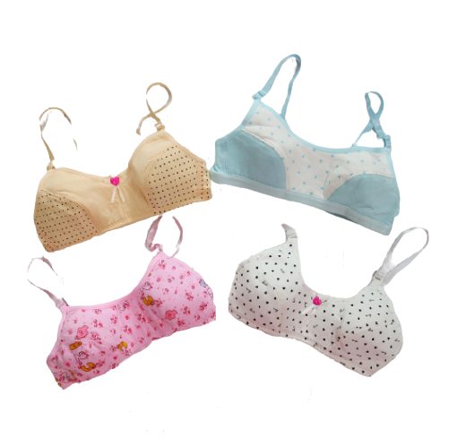 FUNI Baby Bra For Teens 8 to 14 years old Printed and Plain Perfect for  Teens Cotton best for your girls