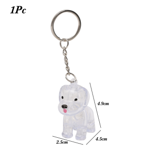 Dog Pendant Keychains / Transparent Pet Fur Container / Pet Lovers Souvenir Gifts / Backpack Hanging Accessories