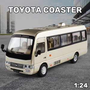 ขนาด1:24โมเดลรถโลหะผสมโตโยต้าโคสเตอร์รถ Diecast ของเล่นสำหรับเด็กผู้ชายของขวัญวันเกิดคอลเลกชันรถ Kids Toys