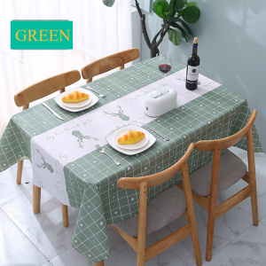 Alas Meja Waterproof Table Cloth Nordic Style Coffee Table Tablecloth Household Plastic Disposable Tablecloth