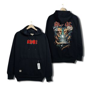 Hedent inv. Sweater Jumper Hoodie Musik Metal Rock Klasik AC DC Keren Aesthetic Brand Distro Motif Sablon Streetwear Kece Terbaru 2024 Bahan Fleece Tebal Premium