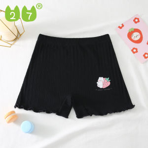 27KIDS กางเกงซับในเด็กหญิง กางเกงในเด็กหญิง17-45 กก. กางเกงเลกกิ้งขาสั้น น่ารัก ผ้าฝ้ายแท้ ดูดซับเหงื่อ นุ่ม ระบายอากาศ