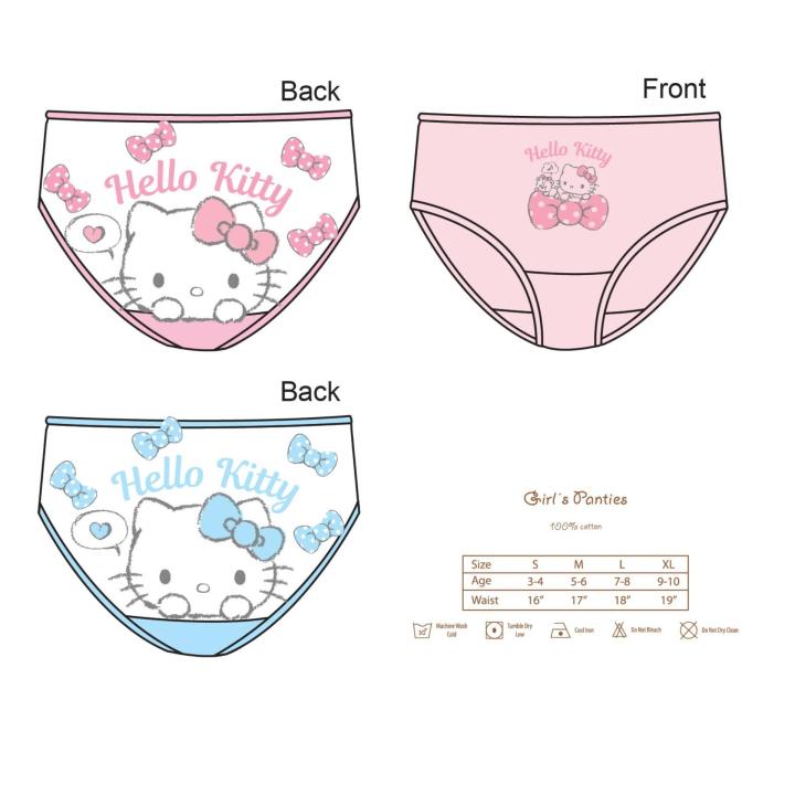2Pcs/lot Children's Underwear for Kids Sanrioed Hello Kitty Anime Cartoon  Shorts Soft Cotton Underpants Panties Princess Cartoon