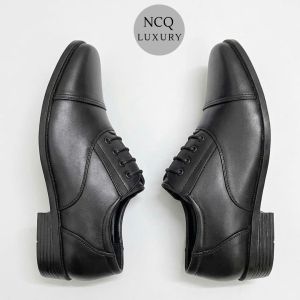 Giày tây nam công sở không dây chất liệu da bò cao cấp đế cao su non êm ái chỉ khâu