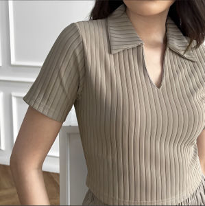 "Qimareez"SETELAN KNIT RIB LUNA SET CROP TOP PREMIUM PANTS - BAJU ATASAN DAN CELANA WANITA FIT KARET STRETCH