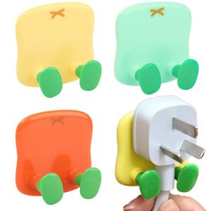 Dopamine Power Plug Hooks Wall Mounted Towel Key Storage Holder Self Adhesive Kitchen Bathroom Hook