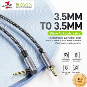 BAVIN AUX50 Universal 3.5mm Audio Jack AUX Cable Wire 1 Meter Nylon Braided Resistant And Durable Audio Jack