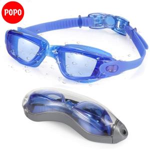 Kính bơi mũ bơi trơn bịt tai kẹp mũi POPO Collection 2360 mắt trong chống tia UV chống sương mờ