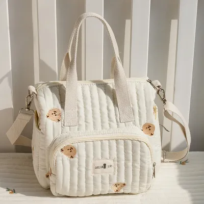 Hamshmoc túi đựng tã Túi tote sức chứa lớn cho các bà mẹ nhiều túi vai Túi cầm tay dây đeo điều chỉnh được
