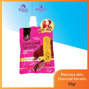 Precious Skin Thailand Charcol Keratin Treatment Mask Pouch 50g/ke/masker rambut keratin thailand