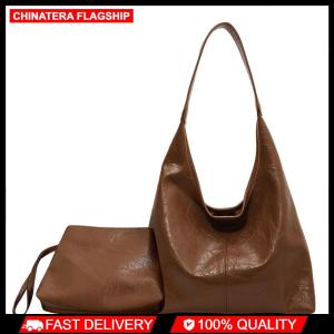 Women PU Tote Bag Fashion Hobo Bag and Clutch Versatile 2pcs Shoulder Bag and Handbag Set Satchel Hobo Bag Commuting Bag