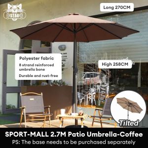 SPORT 2.7M Outdoor Patio Umbrella Garden Umbrella Hotel Swimming Pool Umbrella Parasol Payung Besar Payung Meja Garden Beach 遮阳伞