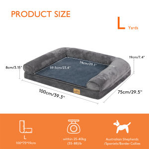 XXL Orthopedic Dog Bed Tremendous Pet Sofa Couch Mattress Rich Foam Cushion Cradle Waterproof Removable Cover