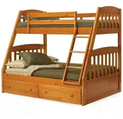 Giường tầng trẻ em gỗ thông Juno sofa 1m/1m4