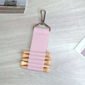 NOER Large Capacity Golf Tee Holder Portable PU Leather Keychain Pouch Professional Anti-Loss Clip Outdoor Sports Gear Golf Accessories