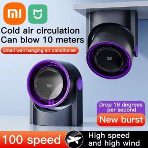 Desktop Wall-mounted Fan XM  360 Air Supply Portable fan USB Rechargeable Digital Display 100 Gear High-speed Turbo Small Fan Silent LED Digital Display Office Fan Timerable